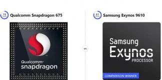Snapdragon 675 VS Exynos 9610 Comparision