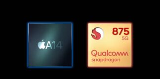 Snapdragon 875 Vs a14 comparison features