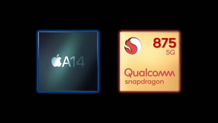 Snapdragon 875 Vs a14 comparison features