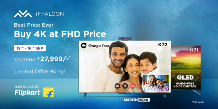 TCL iFFALCON Giving Exciting Offers On 4K QLED, UHD, and Android TV On Flipkart